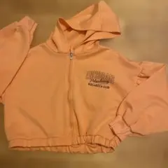 Ricca ricca キッズ ジップアップパーカー オレンジ