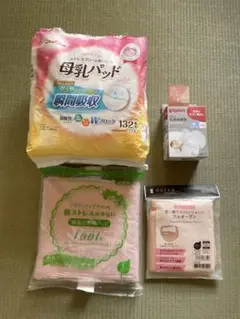 お産セット(母乳パッド、乳頭保護器M、産褥ショーツ、お産用パッド)