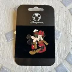 Disneystore ミッキー・ミニー クリスマスピンバッジ
