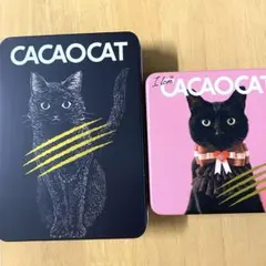 CACAOCAT 空き缶 2個セット 黒猫