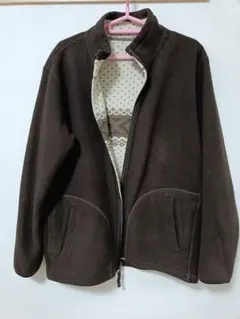 ブラウンフリースジャケット　リバーシブル　Lサイズ