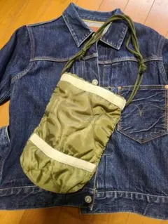 リメイク　ミリタリー巾着バッグ　ハンドメイド　アメカジ