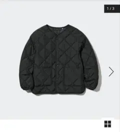 UNIQLO ウォームパデッドウォッシャブルカーディガン 150 ブラック