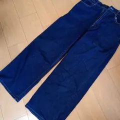 ダークブルーワイドレッグデニム