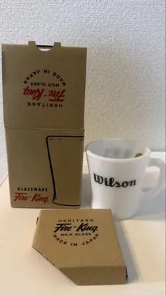 ゆたこさん優先【新品、未使用】Fire-King Wilson マグカップのサムネイル