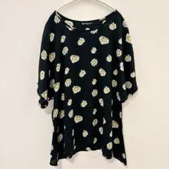 アレグラケイ デイジー ブラウス ドロップスリーブ L 花柄 綺麗め　上品