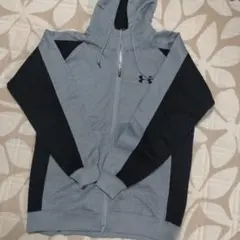 UNDER ARMOUR フルジップパーカー MD グレー/ブラック