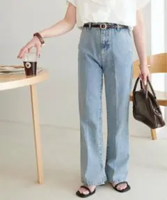 ディスコート【改良版】USコットンデニムフレアパンツ