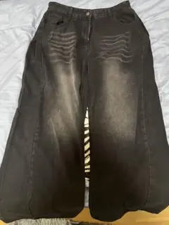 DAZY レディース 無地 ルーズフィット ポケット カジュアルジーンズ