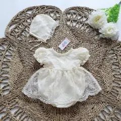 新品　ベビードレス　お食い初め　お宮参り　ロンパース　ワンピース　新生児　退院着