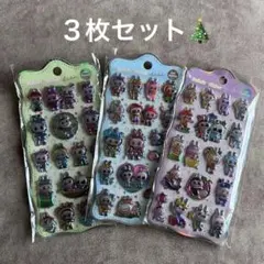 新品　ラブブ 立体 3D オーロラシール　３枚