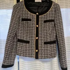 anySiS ツイード ノーカラージャケット 卒業式 入学式