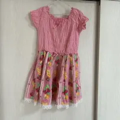 フェリシモ プリンセスチェリー さくらんぼ姫フルーツ柄 半袖ワンピ130cmのサムネイル