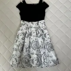 結婚式などに　Diagram ノースリーブ フラワー刺繍ワンピース