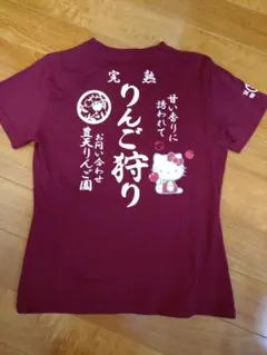 ハローキティ 豊天商店 りんご狩り Tシャツ　Lサイズのサムネイル
