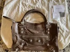 Balenciaga バレンシアガ ツィギー シティ バッグ ブラウン 中古・古着通販】BALENCIAGA (バレンシアガ) THE TWIGGY/ザ
