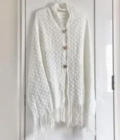 新品同様）ふわふわ♡ホワイトストール　マフラー