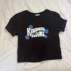 KINDNESS BLOOMS プリント 半袖Tシャツ ブラック