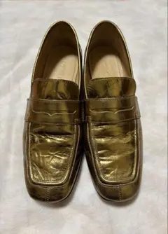 【美品】SAYA 本革スクエアトウローファー　22.5