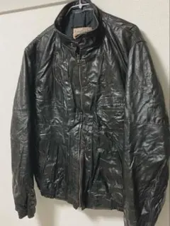 90s Genuine Leather レザー ブラック L パッチワーク - メルカリ