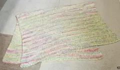 【ハンドメイド】カラフルニット　ショール　ストール　Ｈ4