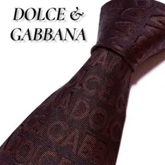 【極美品】ドルチェ&ガッバーナ D&G ネクタイ ロゴ総柄 ブラック