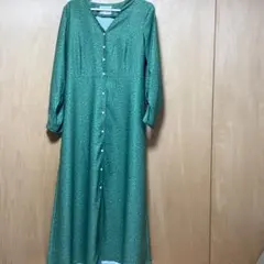 Opaque Clip ロングワンピース グリーン　L