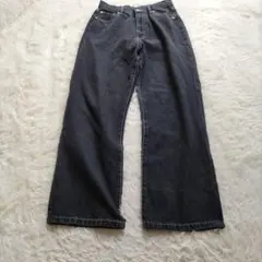 après jour　アプレジュール　ハイウエストワイドレッグデニム　黒　Lのサムネイル