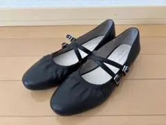 earth music&ecology パンプス　バレエシューズ　黒　22.5