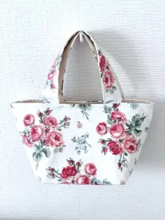 小春工房　ローラアシュレイ　帆布ミニトートバッグ　S