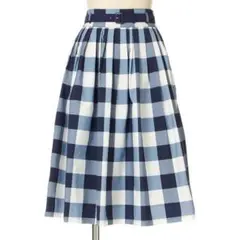 an another angelus ビッグギンガムチェックタックスカート 美品