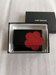 【未使用】MARY QUANT 三つ折り財布 ブラック レッドのサムネイル