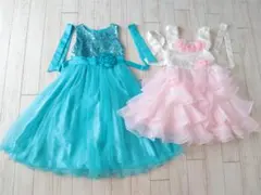 キッズ・子供用　120cm　ワンピースドレス　2着セット　発表会