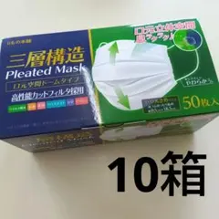 10箱おまとめ 50枚入り 大きめサイズ　プリーツ　マスク