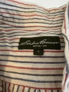 Eddie Bauer エディーバウアー 半袖 ストライプシャツ S