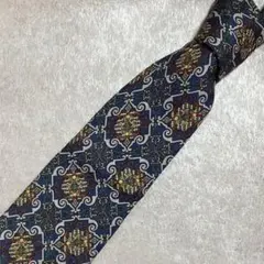 【1本買ったら1本無料】Christian Dior ネクタイ　総柄　ブルー