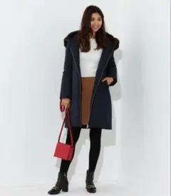 Jewel Changes CS ポリエステルフード　ロング　ダウン　コート