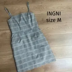 INGNI チェック柄　キャミソールベスト　ミニワンピース　リボン　秋