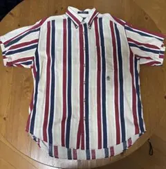 TOMMY HILFIGER ストライプ 半袖シャツ 刺繍ロゴのサムネイル