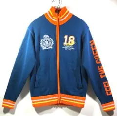 FILA　フィラ　ニットジャケット　ブルゾン　M リブライン　ロゴ刺繍