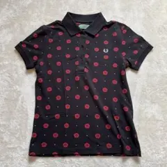 FRED PERRY フレッドペリー ポロシャツ 花柄 ローズ総柄 サイズ8　M