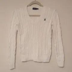Ralph Lauren ラルフローレン ケーブルニットVネックセーターのサムネイル