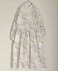 アフタヌーンティー リバティ ドロストシャツワンピース 花柄 コットン