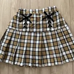 バイラビット　チェック柄　プリーツスカート
