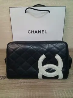 ✨️CHANEL✨️ キルティング長財布 黒　箱・ショッパー付　シャネル