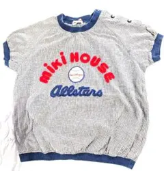 MIKI HOUSE ♥ギンガムチェック ロゴTシャツ 120cmお買い得❗️のサムネイル