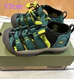 KEEN キーン ニューポートH2 キッズサンダル 17cm グリーン