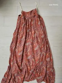 Crisp オレンジ系花柄キャミワンピース　１０日まで！