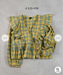 markeys ギンガムカシュクールブラウスのサムネイル