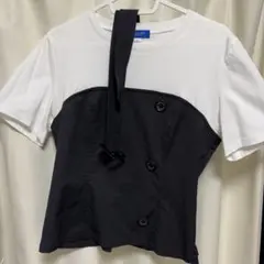 ブルーレーベルクレストブリッジ チェックボウタイカットソー 38
